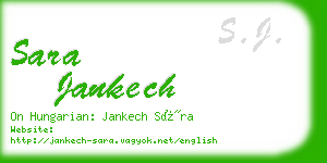 sara jankech business card